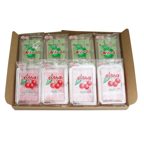 (全国送料無料)共親製菓 青リンゴ餅（8コ）＆ さくらんぼ餅（8コ）食べ比べセット メール便 (om...