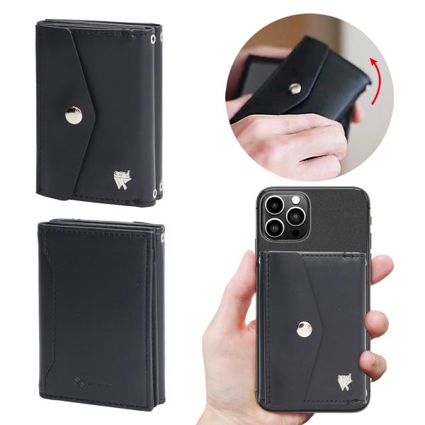 「and W」separate 合皮 財布 ミニマム ミニ コンパクト 三つ折り キャッシュレス ス...