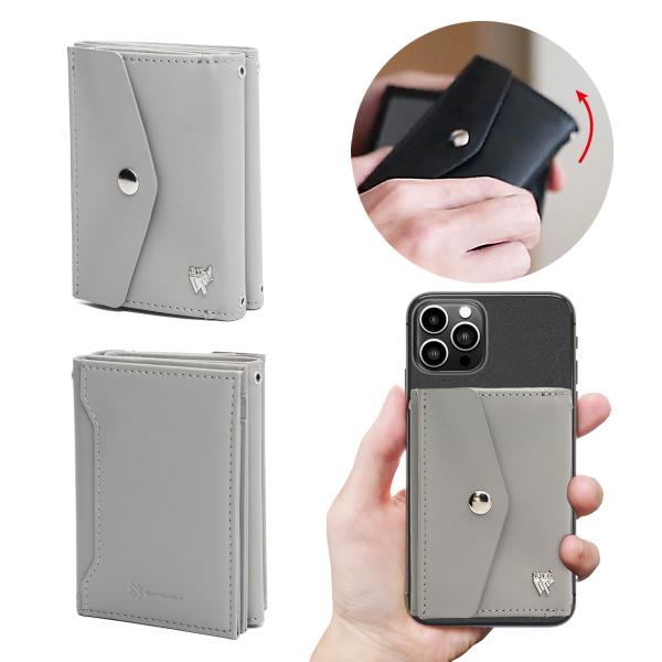 「and W」separate 合皮 財布 ミニマム ミニ コンパクト 三つ折り キャッシュレス ス...