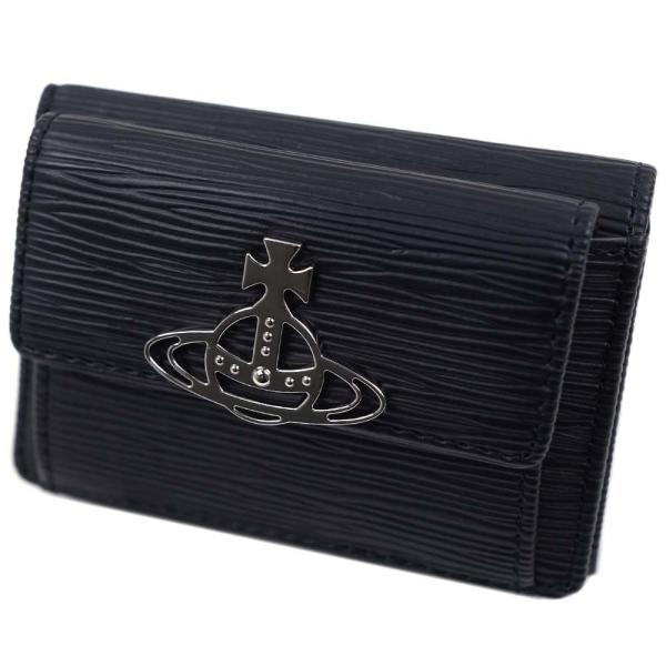 並行輸入品 ヴィヴィアンウエストウッド 財布 三つ折り財布 レディース ブラック SMALL FLA...