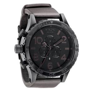 ニクソン 腕時計 メンズ NIXON 51-30 クロノグラフ ブラック×ブラウン メンズ 男性用 レザーベルト 革 A124-712 A124712｜39surprise