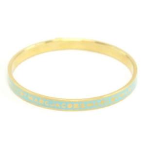 MARC BY MARC JACOBS マークバイマークジェイコブス Classic Marc Skinny Enamel Logo Bangle スキニー ロゴバングル  M0002766-314 81738 Dusty Jade Green｜39surprise