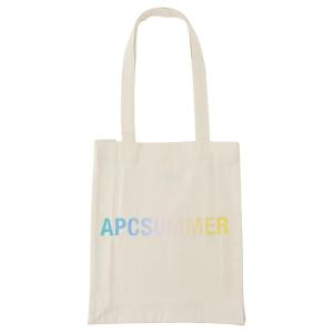 アーペーセー バッグ A.P.C. レディース OFF WHITE APC マルチカラー ロゴ プリント トートバッグ オフホワイト ナチュラル系 COEOV-M61442-AAC｜39surprise