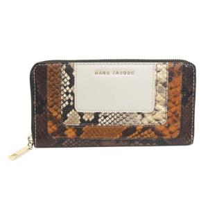 マークジェイコブス MARC JACOBS M0012660-163 Parchment Multi スネーク柄 パッチワーク ラウンドファスナー長財布 Snake Standard Continental Wallet｜39surprise