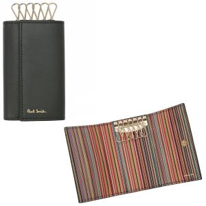 [再値下] Paul Smith ポールスミス キーリング メンズ レザー マルチストライプ マルチカラー M1A 4780 BMULTI 79 Paul Smith（ポール・スミス） キーリング キーホルダー ライトグレー