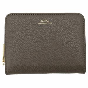 アーペーセー 財布 A.P.C. レディース メンズ ユニセックス APC 二つ折り財布 コンパクトウォレット グレージュ PXBLH-F63029-LAA-GREY｜39surprise