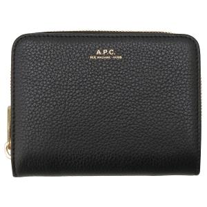 アーペーセー 財布 A.P.C. レディース メンズ ユニセックス APC 二つ折り財布 コンパクトウォレット ブラック PXBLH-F63029-LZZ-BLACK｜39surprise