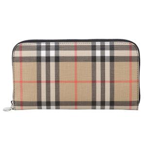 バーバリー 財布 BURBERRY BLACK ヴィンテージチェック ラウンドファスナー長財布 ELMORE 8015118｜39surprise