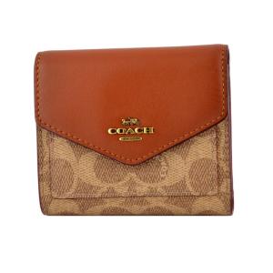 コーチ 財布 COACH カラーブロック シグネーチャーキャンバス 三つ折り ミニ財布 COLORBLOCK SMALL WALLET 31548-B4NQ4｜39surprise