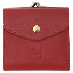 IL BISONTE（イルビゾンテ） 財布 二つ折り がま口 レザー 本革 ネロ