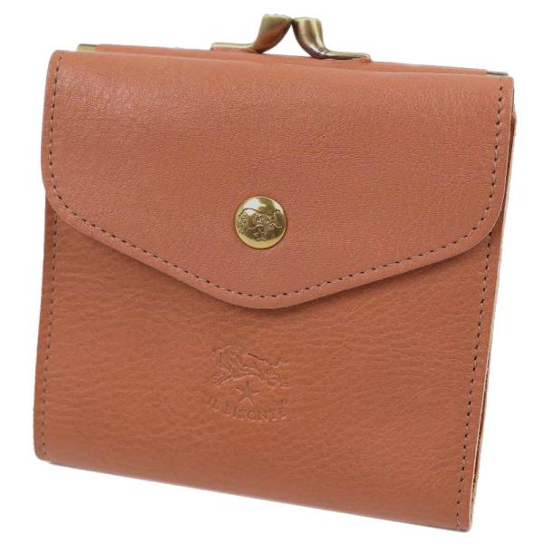 並行輸入品 イルビゾンテ IL BISONTE 二つ折り財布 がま口 本革 イタリア製 C0423E...
