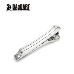 DAgDART ダグダート [Glass] キュービックジルコニア シンプルデザイン シルバーネクタイピン DK-028｜39surprise