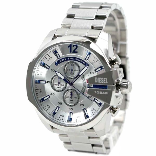 並行輸入品 ディーゼル 腕時計 メンズ クロノグラフ 日付カレンダー 蓄光 夜光 シルバー DIES...