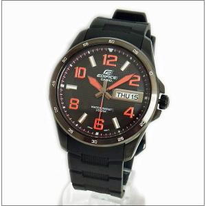 CASIO EDIFICE カシオ エディフィス メンズ腕時計 ブラック×オレンジ ラバーベルト 海外モデル EF-132PB-1A4V｜39surprise