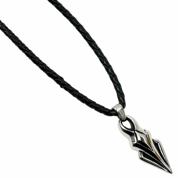 並行輸入品 [訳ありアウトレット(箱に難あり)] ポリス ネックレス ペンダント メンズ レザー ス...