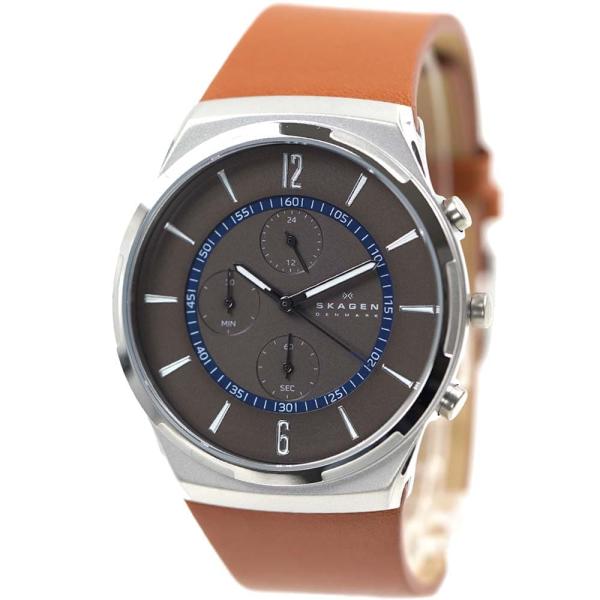 並行輸入品 スカーゲン SKAGEN 腕時計 メンズ クロノグラフ レザーベルト SKW6805