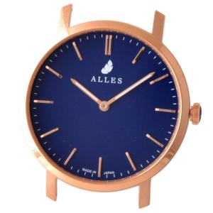 アレス 腕時計用ヘッド ALLES メンズ ユニセックス  日本製 クォーツ  バーインデックス 39mm ヘッドのみ ベルト別売り wwas393h02d09｜39surprise