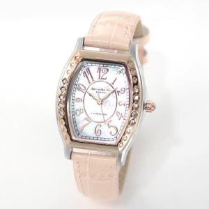 アレサンドラオーラ Alessandra Olla 腕時計 レディース キラキラストーン・レザーウオッチ AO-1850-1 PK ピンク｜39surprise