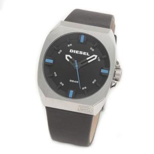 ディーゼル 腕時計 メンズ DIESEL ホワイト&ブルーの差し色が映えるブラックカラーの3Dインデックス。 モテ系メンズ・レザーウオッチ DZ1545｜39surprise