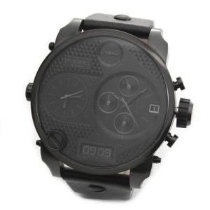 ディーゼル 腕時計 メンズ DIESEL アナデジ オールブラック・カラーのデカ系、4タイムウ・メンズ・レザーウオッチ DZ7193｜39surprise