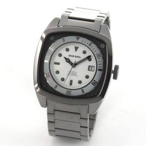 ディーゼル 腕時計 メンズ DIESEL ガンメタルカラーブレスレットのスクエアフェイス＆３Dダイヤル・モテ系ウオッチ ＤＺ1494｜39surprise