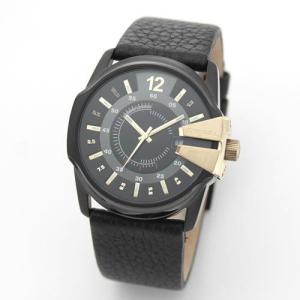 ディーゼル 腕時計 メンズ DIESEL ブラック×ゴールド レザーウオッチ DZ1475｜39surprise