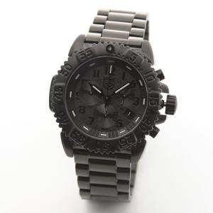ルミノックス LUMINOX 腕時計 メンズ ネイビーシール・スティールカラーマーク・クロノグラフ ブラックアウト 3182.BO｜39surprise