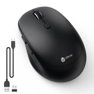 iClever ワイヤレスマウス デュアルモード 無線マウス Bluetooth type-C充電式 マウス 2.4GHz 静音 7鍵ボタン 800｜39thankyou-shop