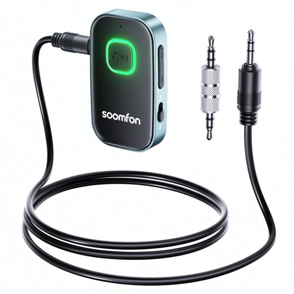 Aux Bluetooth 5.3 トランスミッター - SOOMFON Bluetooth トラン...