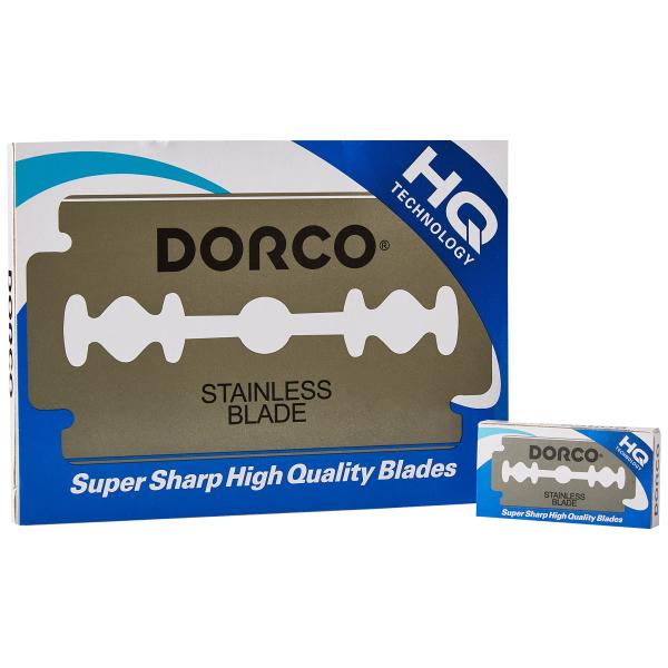 Dorco ST-300 両刃替刃 100枚セット（片刃200刃） ストレート 両刃 一枚刃 カミソ...