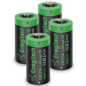 Enegitech CR123Aリチウム電池 123A 3Vバッテリー 1600mAh キュリオロッ...