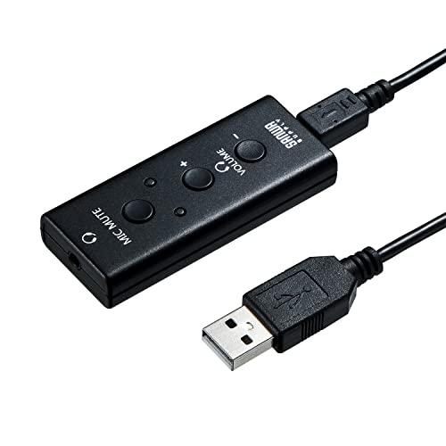 サンワサプライ(Sanwa Supply) USBオーディオ変換アダプタ(4極ヘッドセット用) MM...