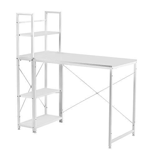 オーエスジェイ(OSJ) パソコンデスク 左右入替可 収納 両用デスク ナチュラル×ホワイト ハイタ...