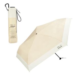 【2025】男の晴雨兼用傘 日傘 IZA Type:LIGHT ＆ SLIM ベージュ×オフ [遮光率100%・UVカット率100%・UPF50