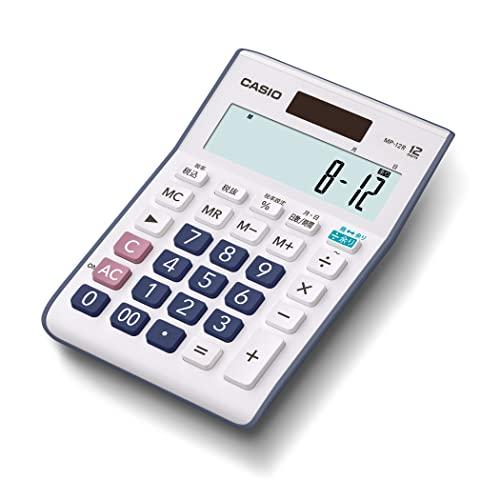 カシオ 余り計算電卓 12桁 日数&amp;時間計算 ミニジャストタイプ MP-12R-N エコマーク認定