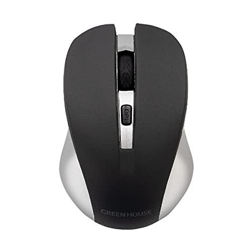 グリーンハウス ワイヤレスマウス 無線マウス DPI切り替えボタン搭載 GH-MULNOA-SV シ...