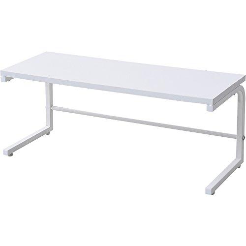 山善(YAMAZEN) レンジ上ラック 幅60×奥行22×高さ25cm 熱・水に強い アジャスター付...