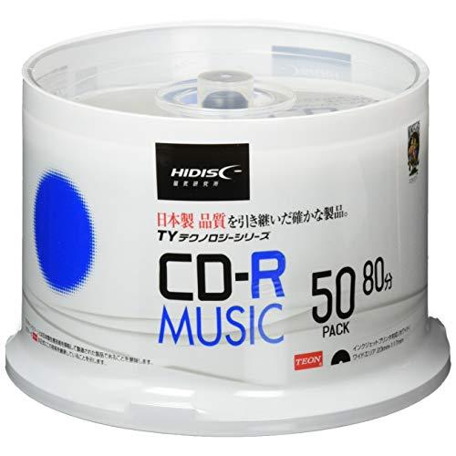 【TYテクノロジーシリーズ】HIDISC CD-R 音楽用 40倍速 80分 ホワイトワイドプリンタ...