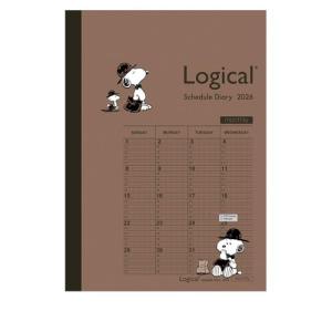 【2026年度版 手帳】 ナカバヤシ ロジカルダイアリー2026月間ノートタイプP／B6ピーナツ2 NS-B602-26PA2【PT1】