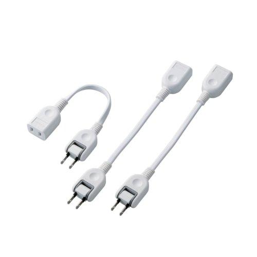 エレコム(ELECOM) 電源タップ 0.1m ACアダプタ用電源延長コード 1個口 スイングプラグ...