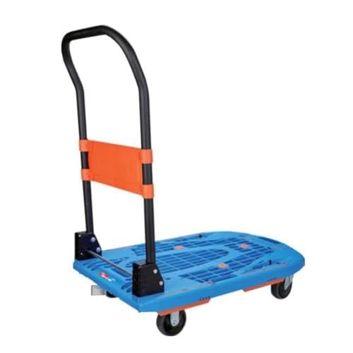 ＴＲＵＳＣＯ 樹脂台車 カルティオ（新型） ７８０Ｘ４９０ 折畳 青 樹脂ストッパー付 MPK-78...