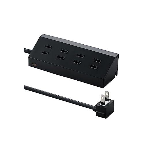 エレコム 電源タップ デザインタップ Angle コーナー 4個口 2.0m ブラック AVT-D9...