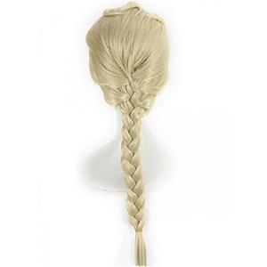 アナ雪 エルサ 風 ウィッグ 子供用 三つ編み かつら ネット付