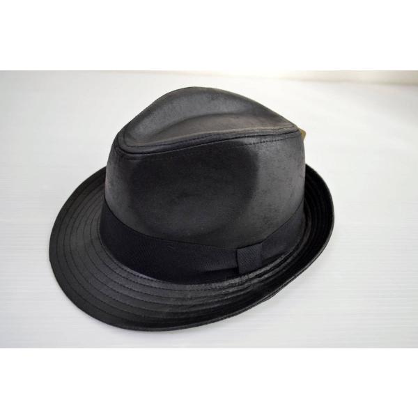 クラックレザー シンプル 中折れハット CNT10446