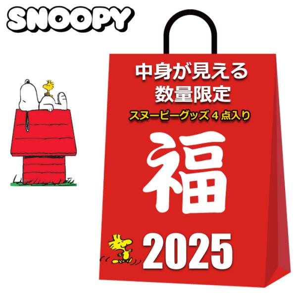 スヌーピー グッズ 2025 福袋 中身が見える 4点入り 2500円 レディース メッセンジャーバ...
