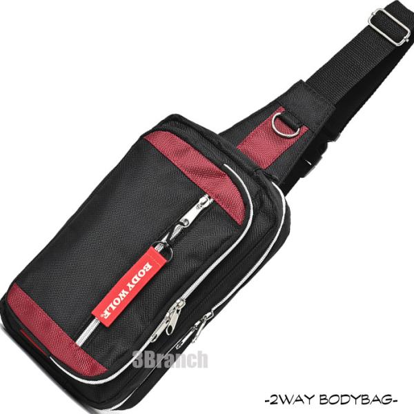 2WAY ボディバッグ レディース メンズ 大きめ ショルダーバッグ ウエストポーチ ウエストバッグ...