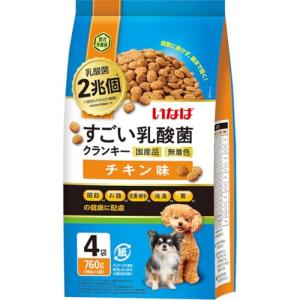 いなば すごい乳酸菌クランキー チキン味 190g×4袋 ドライフード 犬用
