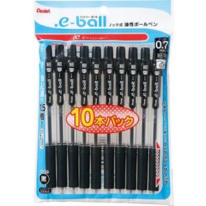 ぺんてる ボールペン ドットイー0.7黒 XBK127A0 10本パック｜サンシーオンラインYahoo!店