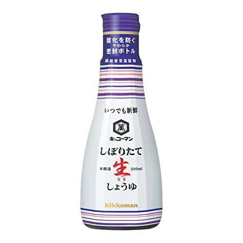 キッコーマン食品 いつでも新鮮 しぼりたて生しょうゆ 200ml×3個
