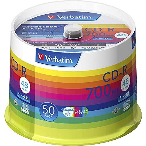 バーベイタムジャパン(Verbatim Japan) 1回記録用 CD-R 700MB 50枚 ホワ...